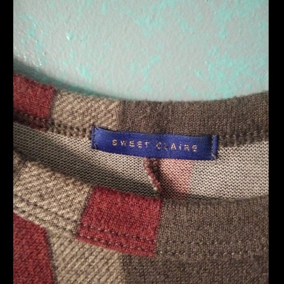 Cute! Sweet Claire Gingham Pattern Plaid Shift Dress, Womens Size Large - Picture 2 of 7